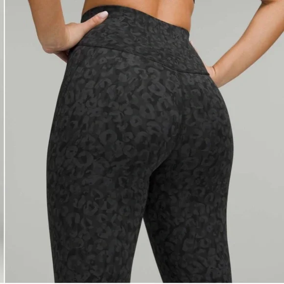 Lululemon Base Pace High-Rise Crop 23" Intertwined Camo Deep Coal Multi Sz 14 - Picture 7 of 13